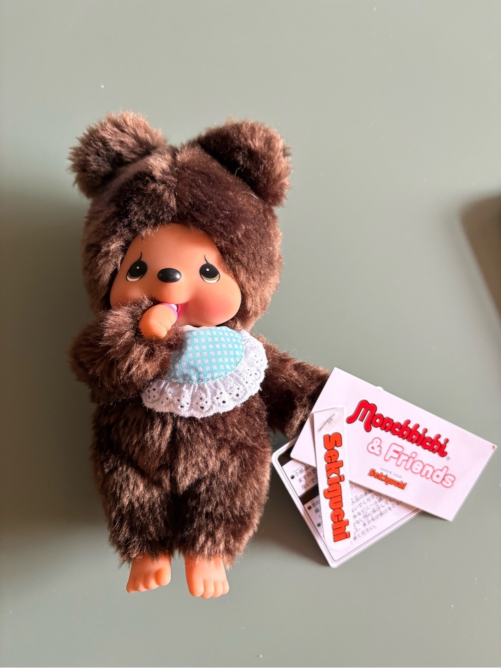 Sekiguchi Monchhichi Friends Kuma (Bear) S-
Size Plush Doll NWT New - Picture 2 of 3